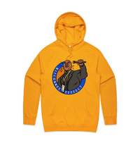 S / Gold / Large Front Design Bitconnect 🎤 - Unisex Hoodie