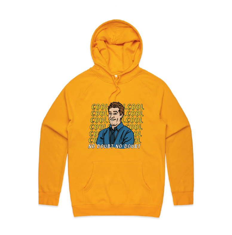 S / Gold / Large Front Design Cool Cool Cool 👮‍♂️ - Unisex Hoodie