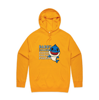 S / Gold / Large Front Design Daddy Shark 🦈 - Unisex Hoodie
