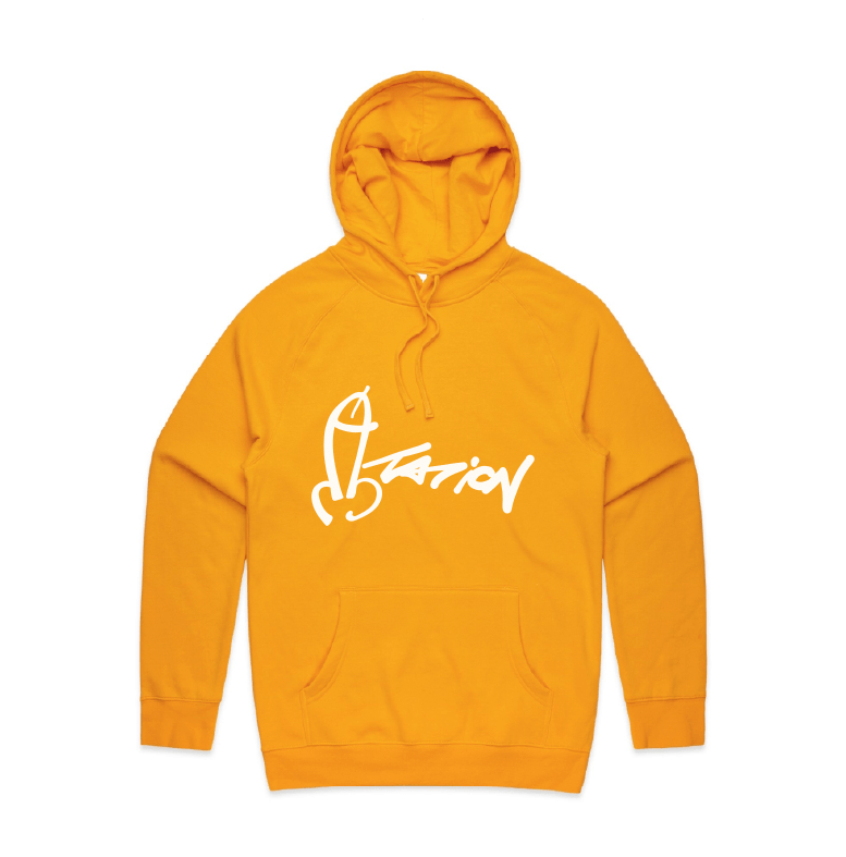 S / Gold / Large Front Design Dictation 📏 - Unisex Hoodie