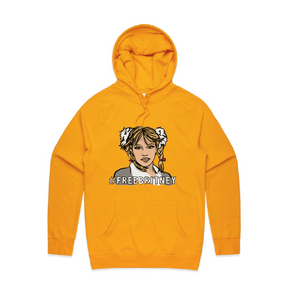 S / Gold / Large Front Design FREE BRITNEY 🎤 - Unisex Hoodie