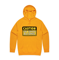 S / Gold / Large Front Design May Contain Alcohol 🍺 - Unisex Hoodie