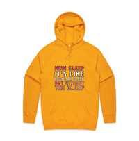 S / Gold / Large Front Design Mum Sleep 🥱 - Unisex Hoodie
