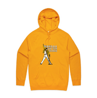S / Gold / Large Front Design Mummaaaaa 🎙️ - Unisex Hoodie