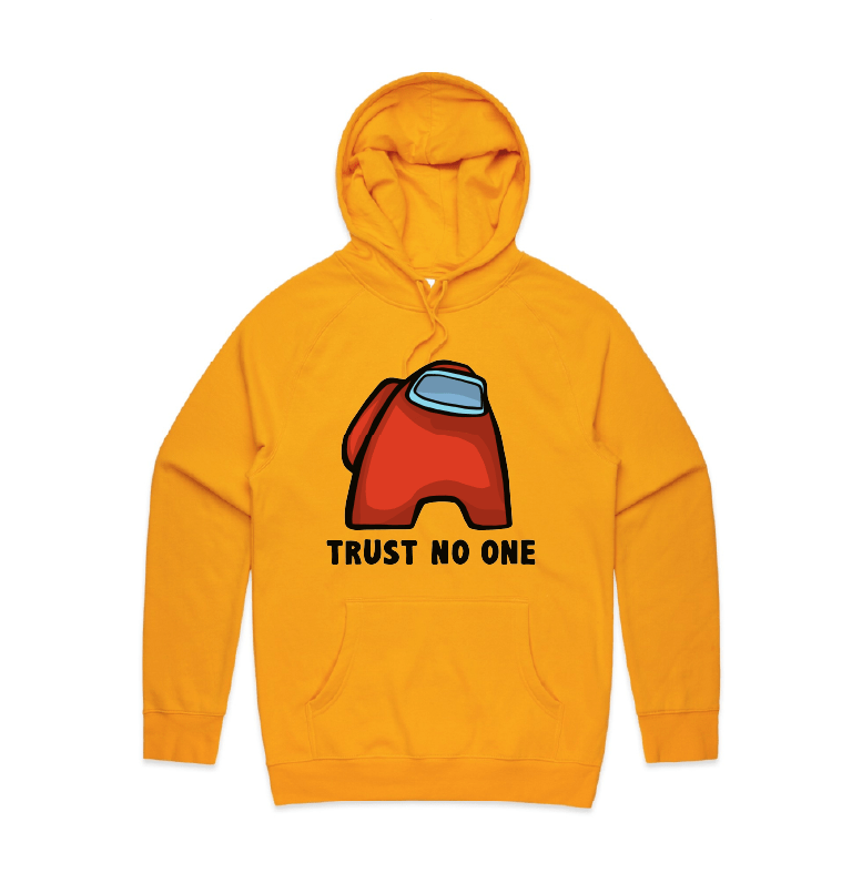 S / Gold / Large Front Print Among Us 👨‍🚀 - Unisex Hoodie