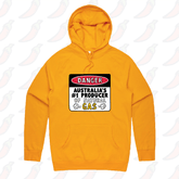 S / Gold / Large Front Print Australian Gas Producer 💨 – Unisex Hoodie
