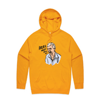 S / Gold / Large Front Print Barking Dog Man 🗣️ - Unisex Hoodie