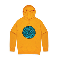 S / Gold / Large Front Print Blue Waffle 🧇🤮 - Unisex Hoodie