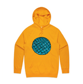 S / Gold / Large Front Print Blue Waffle 🧇🤮 - Unisex Hoodie