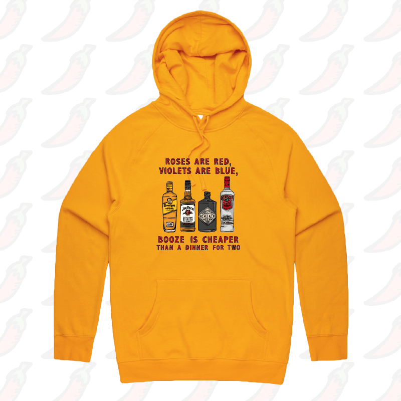 S / Gold / Large Front Print Boozy Date Night 🍸 - Unisex Hoodie
