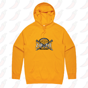 S / Gold / Large Front Print Certified Ziptie Mechanic 🔧 – Unisex Hoodie