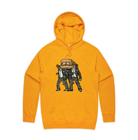 S / Gold / Large Front Print Coffin Dance ⚰️ - Unisex Hoodie