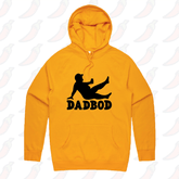 S / Gold / Large Front Print Dad Bod 💪 – Unisex Hoodie
