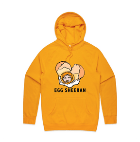 S / Gold / Large Front Print Egg Sheeran 🥚 - Unisex Hoodie