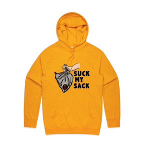 S / Gold / Large Front Print Goon Sack 🍷 - Unisex Hoodie