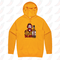 S / Gold / Large Front Print Jim’s Beam 🥃👍 – Unisex Hoodie