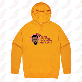S / Gold / Large Front Print Kanye Love 🙌🏿 - Unisex Hoodie
