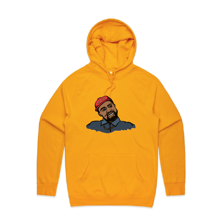 Orange top yeezy hoodie