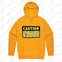 S / Gold / Large Front Print May Contain Wine 🍷 – Unisex Hoodie