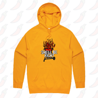 S / Gold / Large Front Print She’ll Be Right BBQ 🤷🔥 – Unisex Hoodie