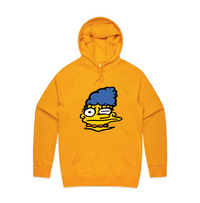 S / Gold / Large Front Print Smeared Marge 👕 - Unisex Hoodie