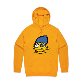 S / Gold / Large Front Print Smeared Marge 👕 - Unisex Hoodie