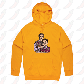 S / Gold / Large Front Print Step Brothers 👨🏽‍🤝‍👨🏻 - Unisex Hoodie
