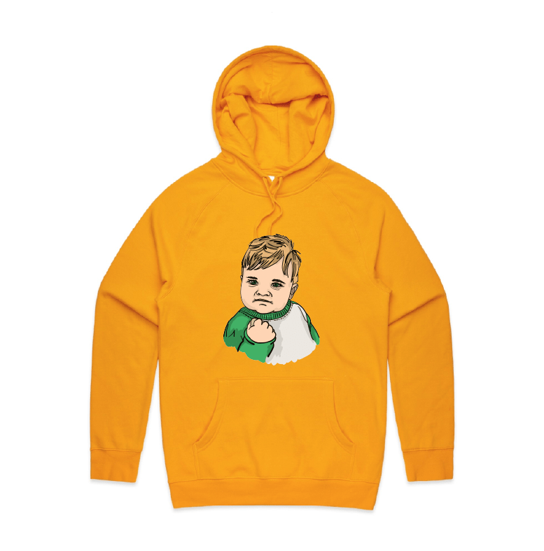 S / Gold / Large Front Print Success Kid ✊ - Unisex Hoodie
