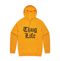 S / Gold / Large Front Print Thug Life 🖕🏾 - Unisex Hoodie