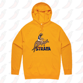 S / Gold / Large Front Print Uber Roo 🦘 - Unisex Hoodie