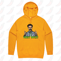 S / Gold / Large Front Print VERY NICE 👍- Unisex Hoodie