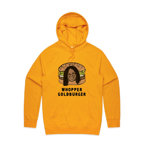 S / Gold / Large Front Print Whopper Goldburger 🍔 - Unisex Hoodie