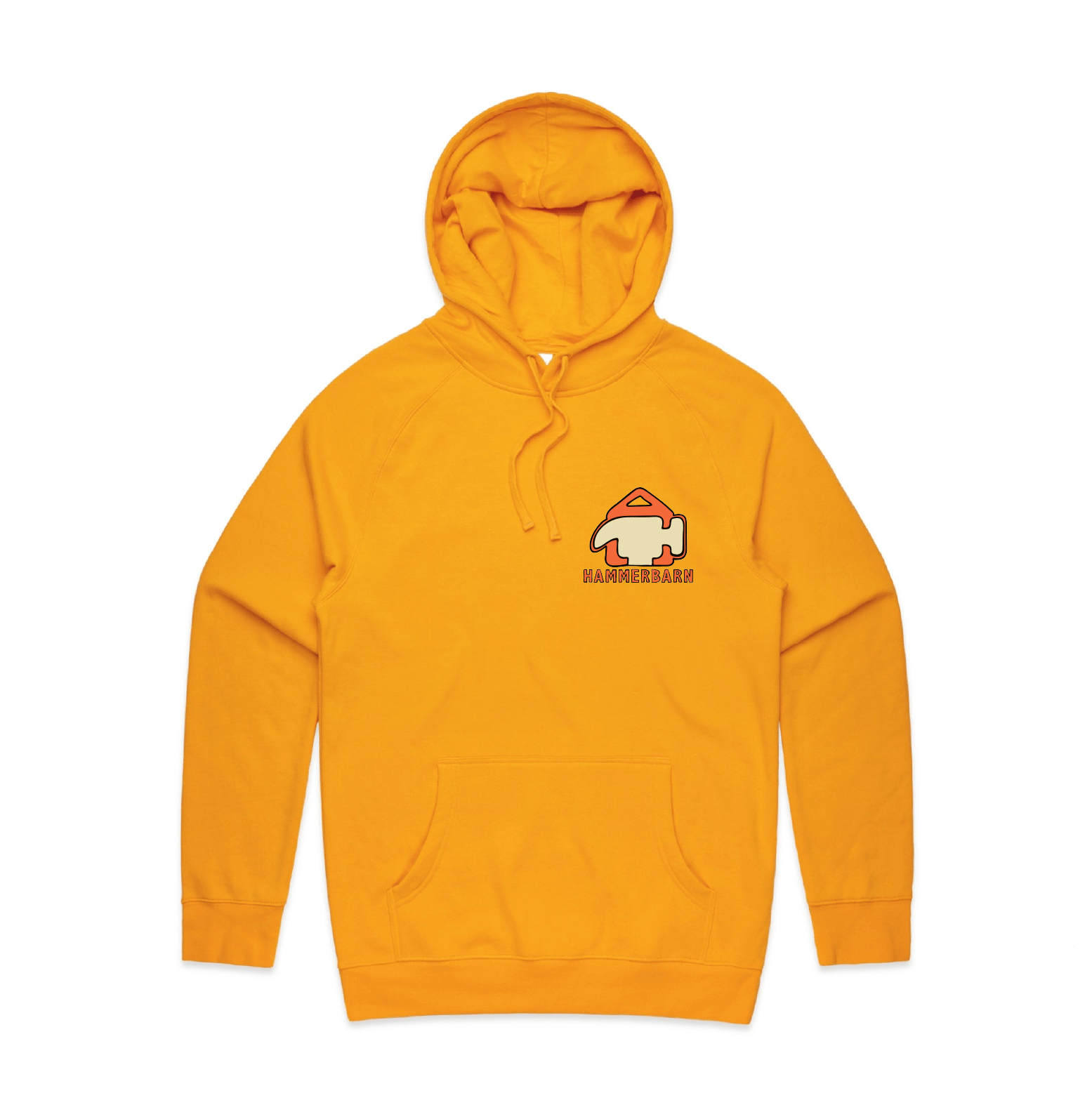 S / Gold / Small Front Design Hammerbarn 🔨 - Unisex Hoodie