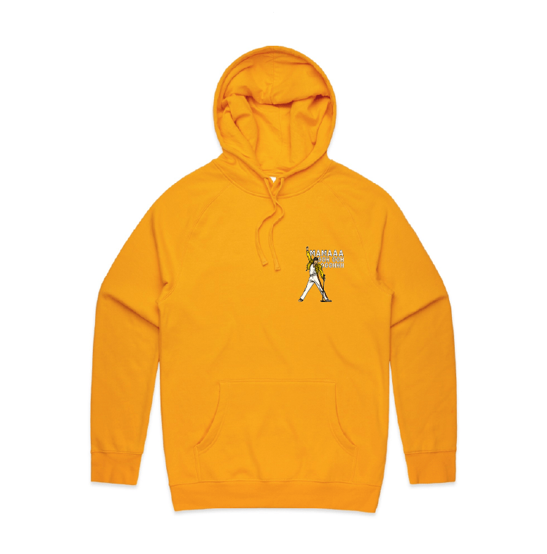 S / Gold / Small Front Design Mummaaaaa 🎙️ - Unisex Hoodie