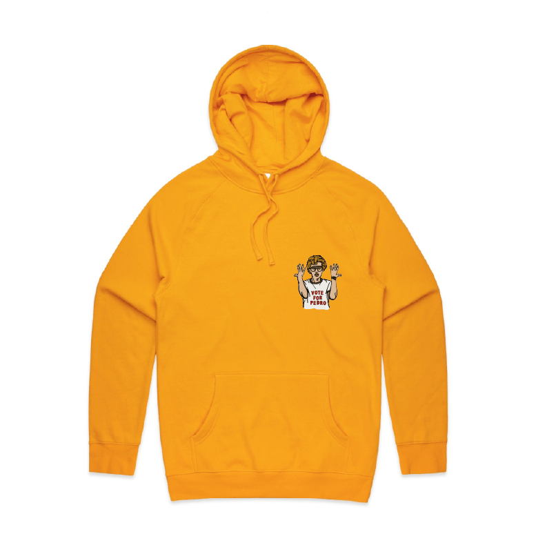 S / Gold / Small Front Design Vote for Pedro 👓 - Unisex Hoodie