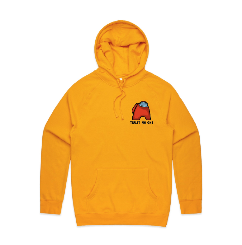 S / Gold / Small Front Print Among Us 👨‍🚀 - Unisex Hoodie