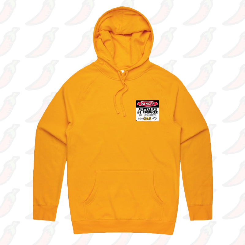 S / Gold / Small Front Print Australian Gas Producer 💨 – Unisex Hoodie