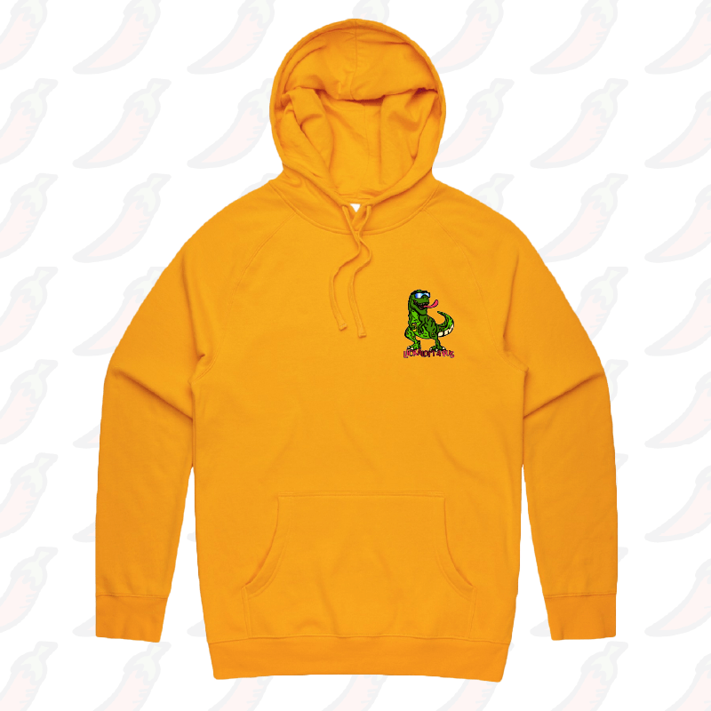 S / Gold / Small Front Print LICKALOTTAPUS 🦖👅- Unisex Hoodie