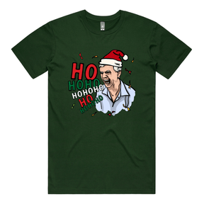 S / Green / Large Front Design Barking Dog Man Christmas 🗣️🎄 - Men's T Shirt