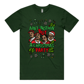 S / Green / Large Front Design Christmas Rapping 🎵🎁 – Men's T Shirt