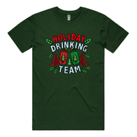 S / Green / Large Front Design Holiday Drinking Team 🍻🎄 – Men's T Shirt