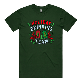 S / Green / Large Front Design Holiday Drinking Team 🍻🎄 – Men's T Shirt