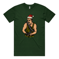 S / Green / Large Front Design John McClane Christmas 🧨🎄 - Men's T Shirt
