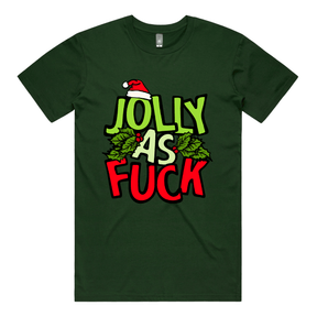 S / Green / Large Front Design Jolly As 🎄🌟 – Men's T Shirt