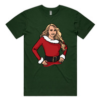 S / Green / Large Front Design Mariah Christmas 🎁 - Men's T Shirt