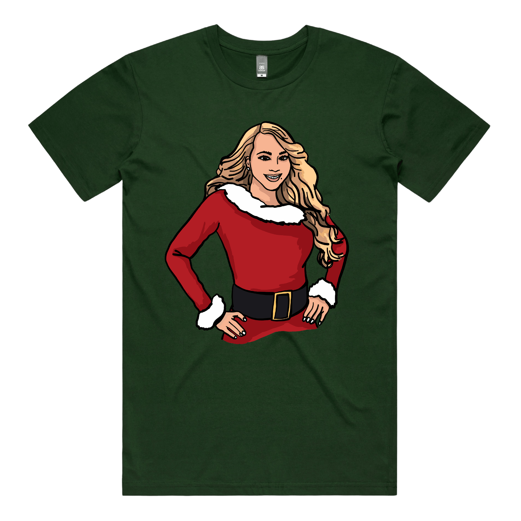 S / Green / Large Front Design Mariah Christmas 🎁 - Men's T Shirt