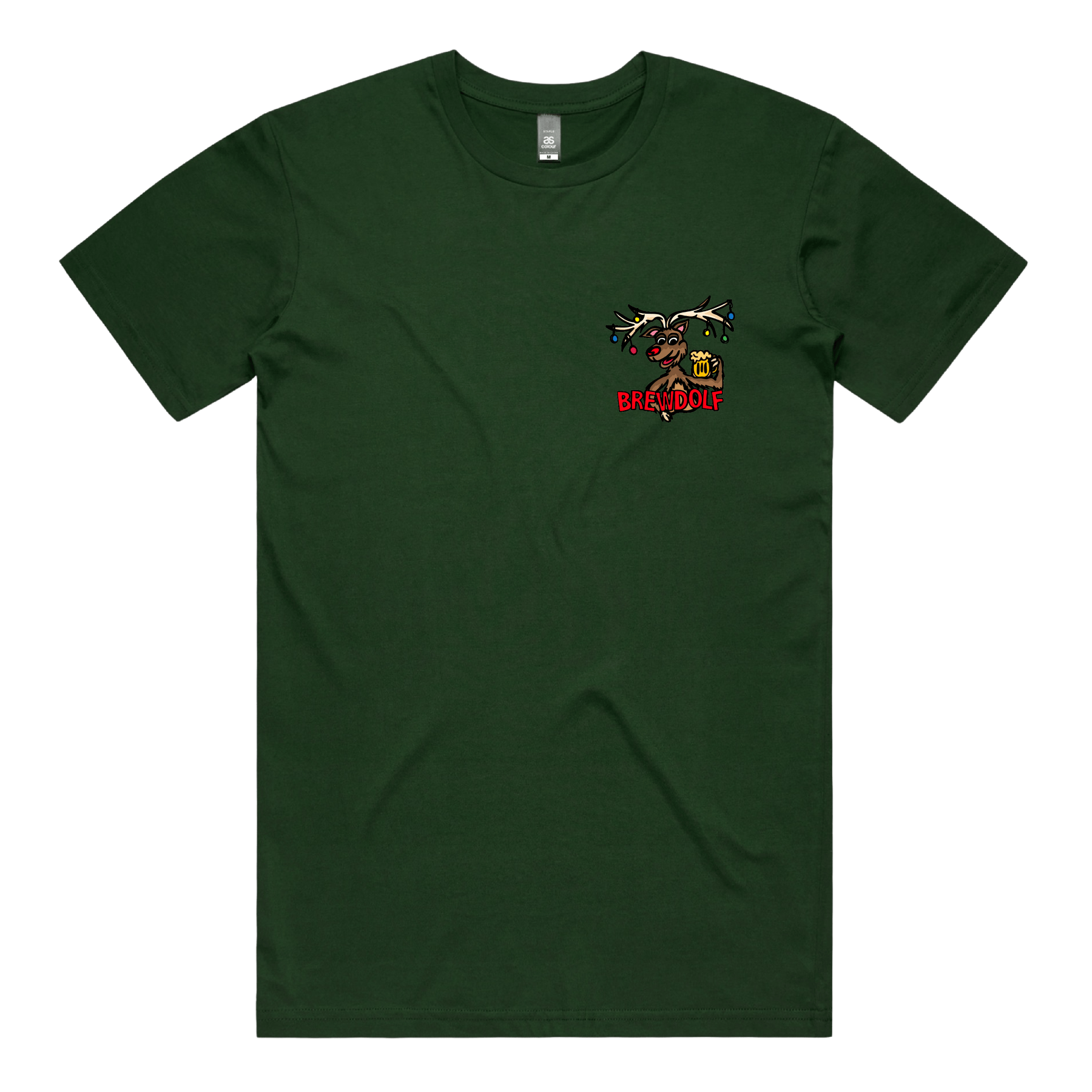 S / Green / Small Front Design Brewdolf 🦌 – Men's T Shirt