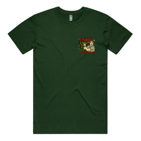 S / Green / Small Front Design Crikey It’s Christmas 🐊🎄 - Men's T Shirt