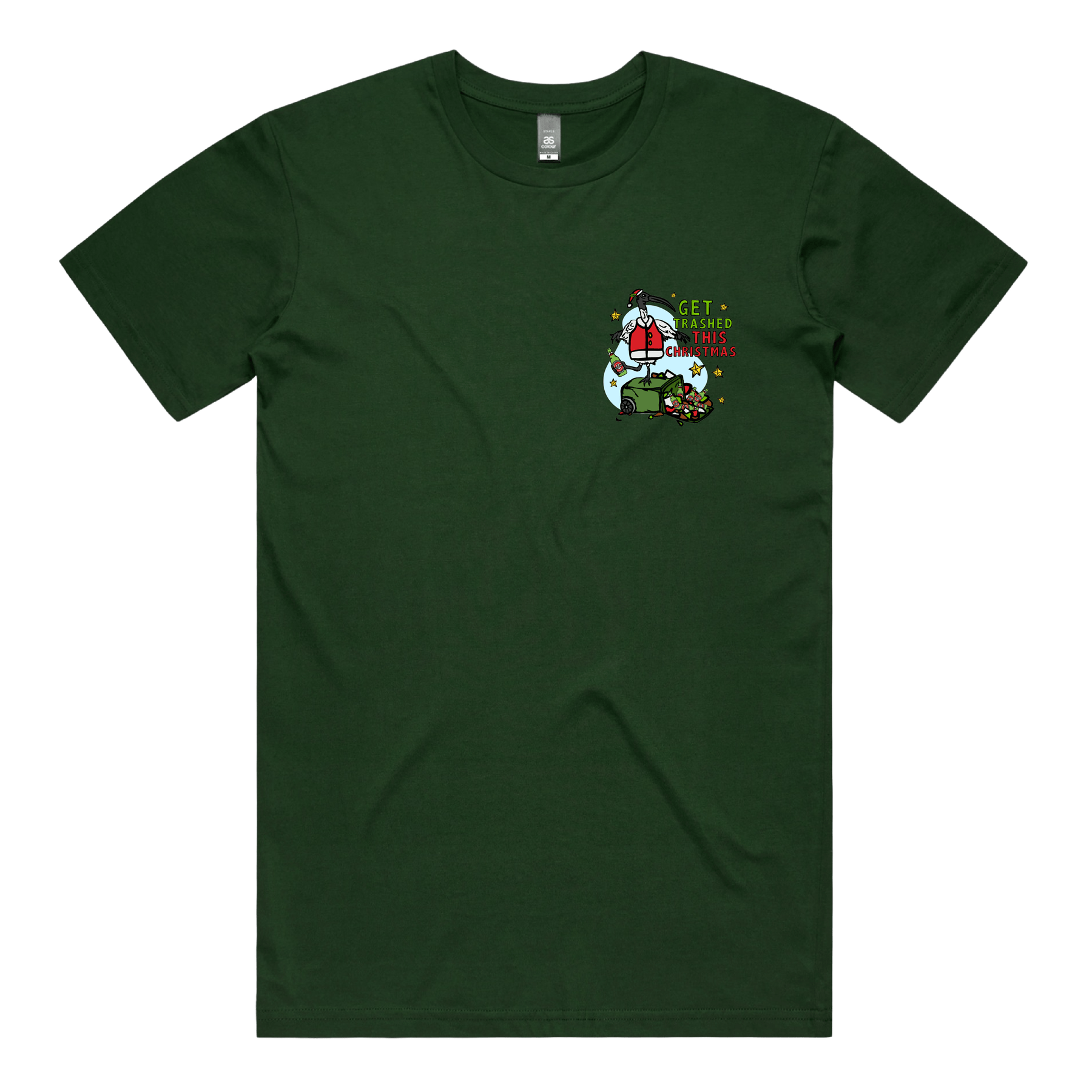 S / Green / Small Front Design Ibis Christmas 🗑️🎄- Men's T Shirt
