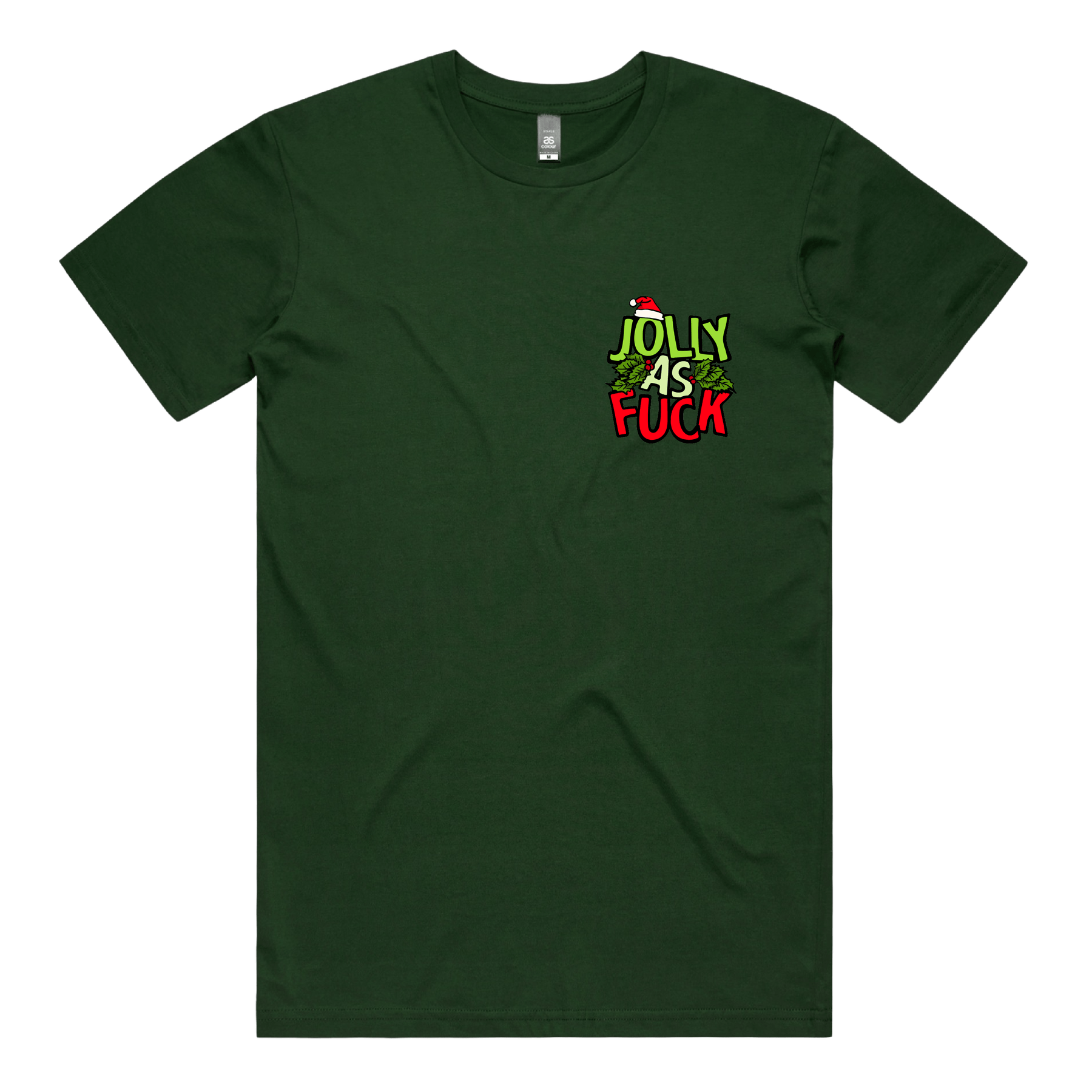 S / Green / Small Front Design Jolly As 🎄🌟 – Men's T Shirt